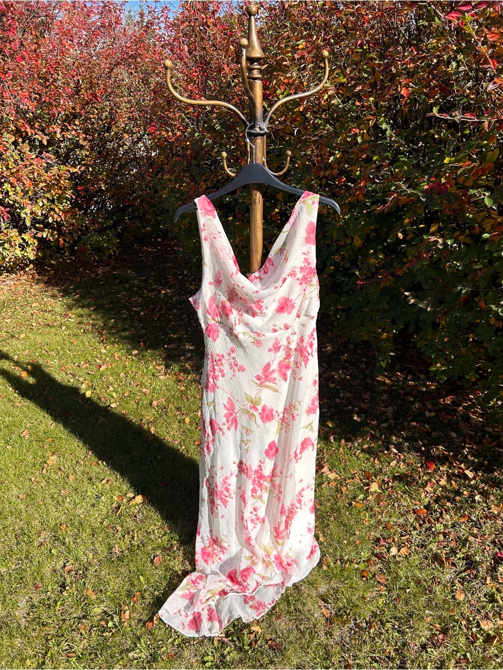 Floral Cowl Neck Dress